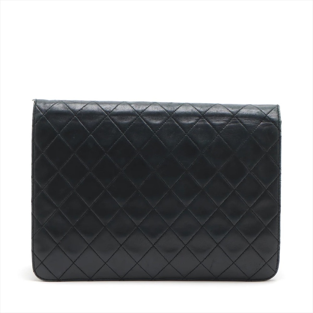 Authentic CHANEL black lambskin gold hardware quilted bag - Picture 2 of 16